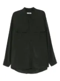 Attachment Fibril taffeta patch pocket shirt - Green