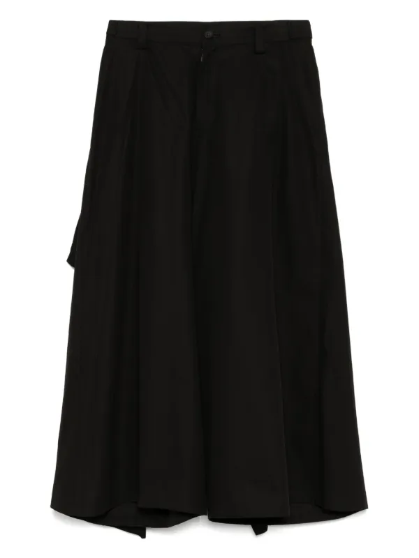 Yohji Yamamoto ドレープ パンツ | ブラック | FARFETCH JP