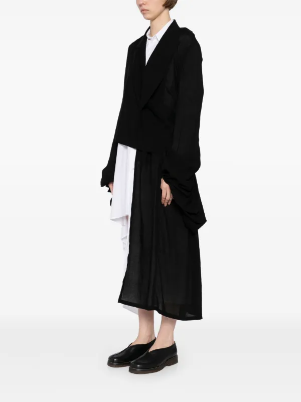 Yohji Yamamoto バルーンスリーブ ラップジャケット | ブラック