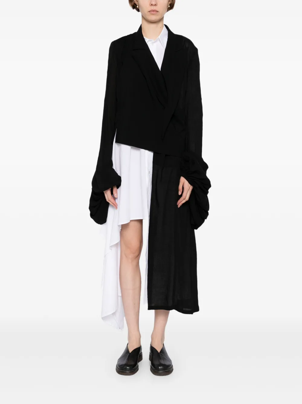 Yohji Yamamoto balloon-sleeves wrap blazer | Blazers | Image 2