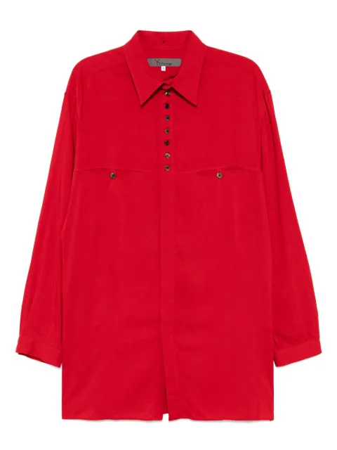 Yohji Yamamoto camisa con cuello italiano