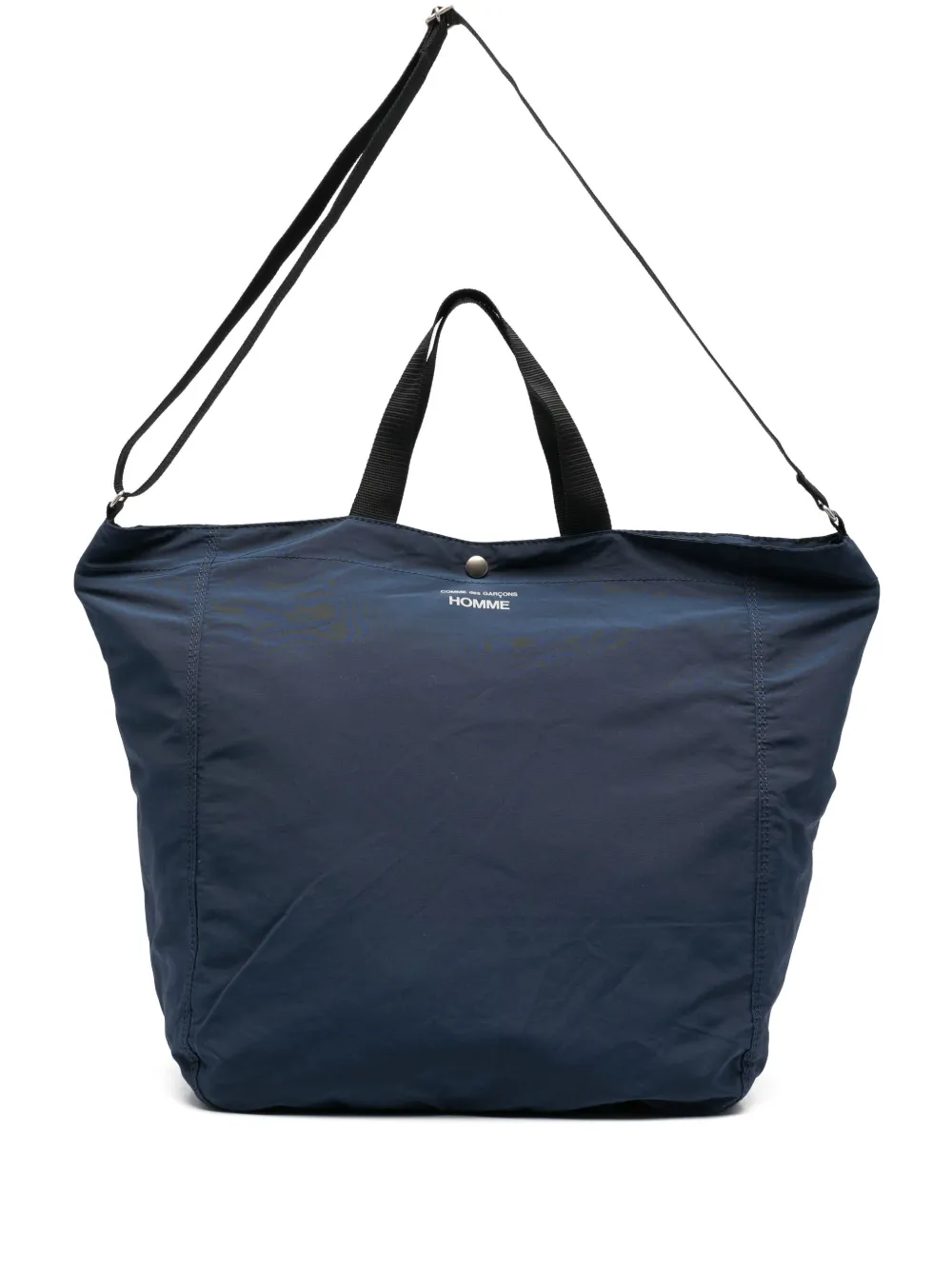 Comme Des Garçons Homme Deux Logo-print Shoulder Bag In Blue