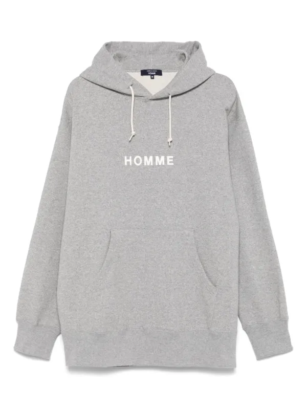 COMME des GARÇONS homme グレー パーカー M Comme Des Garçons Homme ロゴ パーカー | グレー | FARFETCH JP