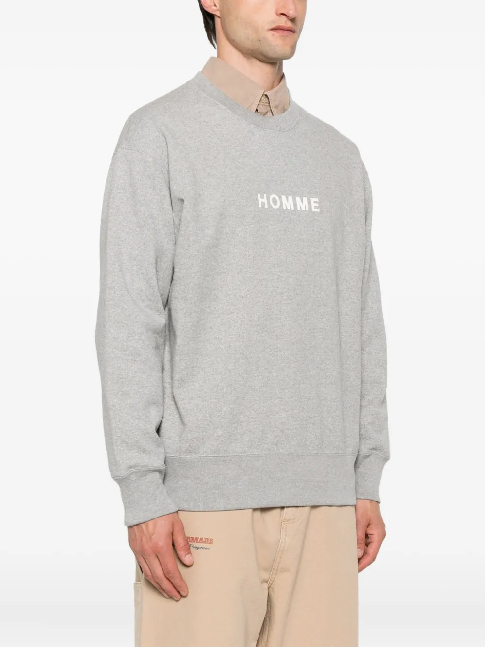 Comme des Garçons Homme Sweater met ronde hals Grijs