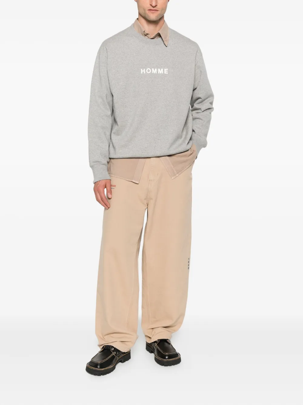 Comme des Garçons Homme Sweater met ronde hals Grijs