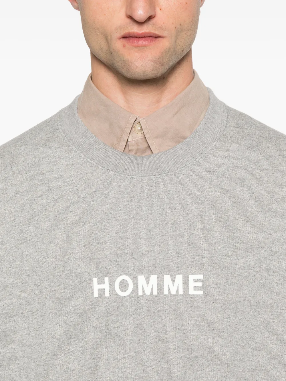 Comme des Garçons Homme Sweater met ronde hals Grijs