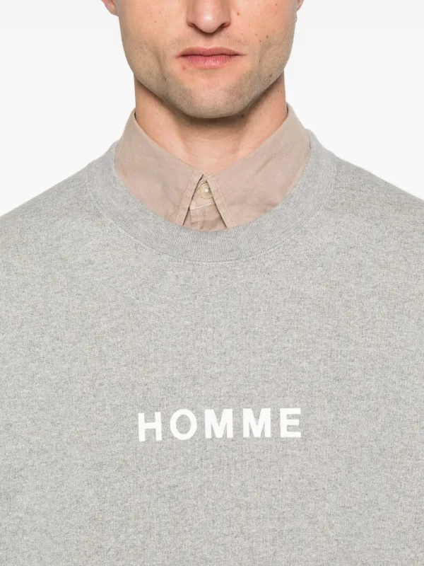 トップス COMME des GARCONS HOMME PLUS Sweatshirt Comme Des Garçons Homme crew-neck Cotton Sweatshirt | Grey