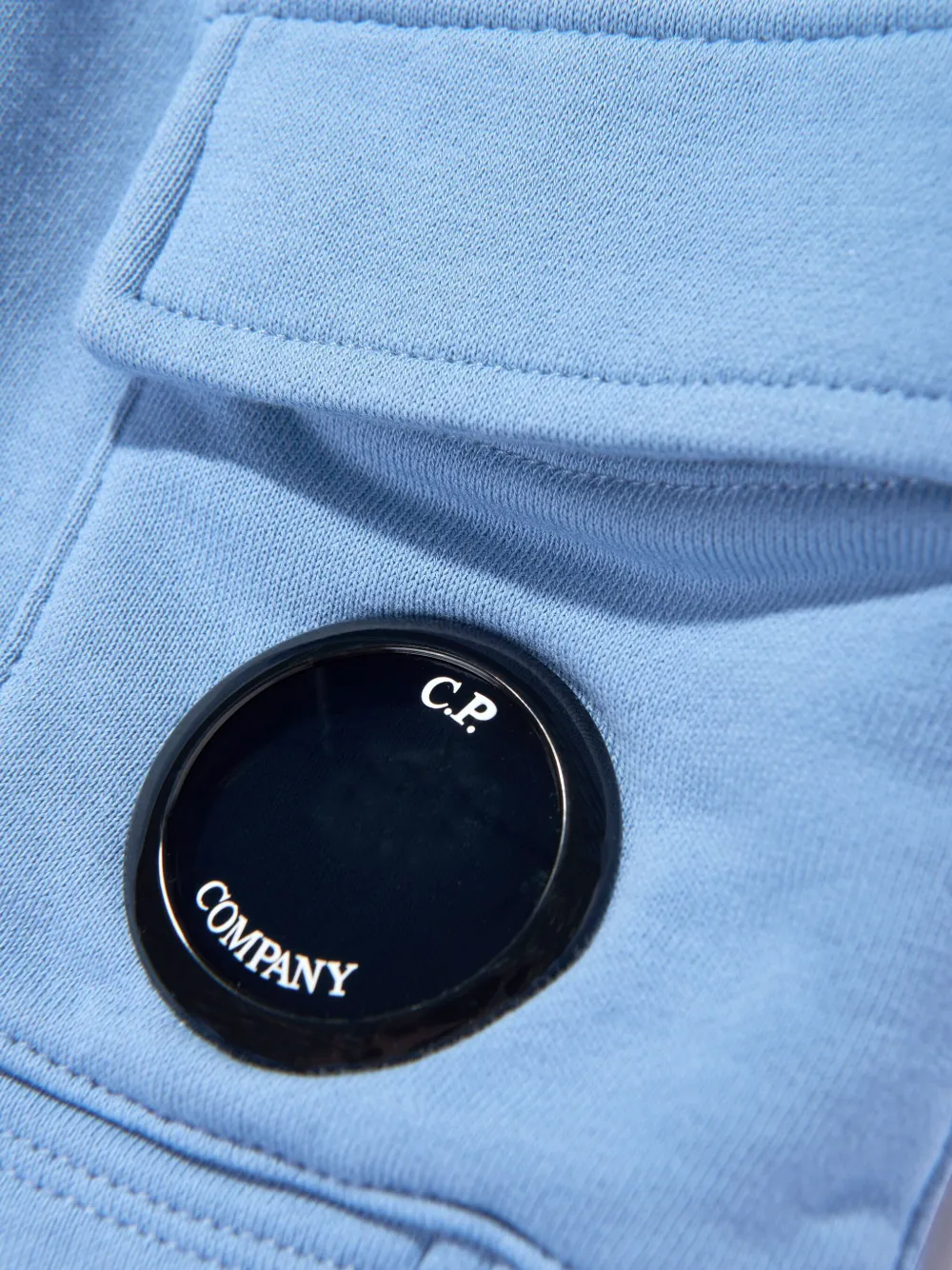 C.P. Company Kids Shorts met logopatch Blauw