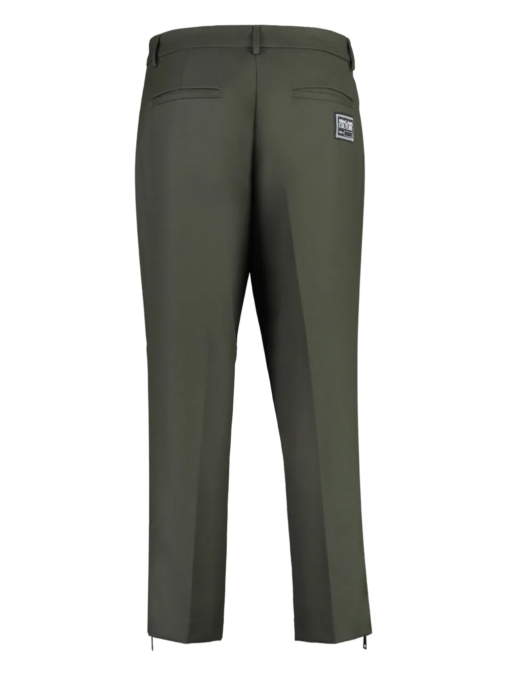 Versace Jeans Couture creased straight-leg trousers - Groen