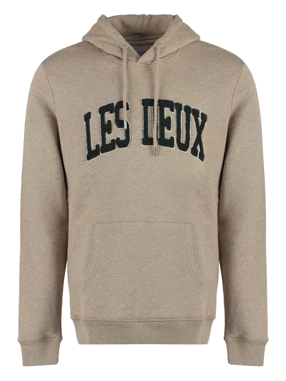 Les Deux Crane hoodie met logo-applicatie Beige