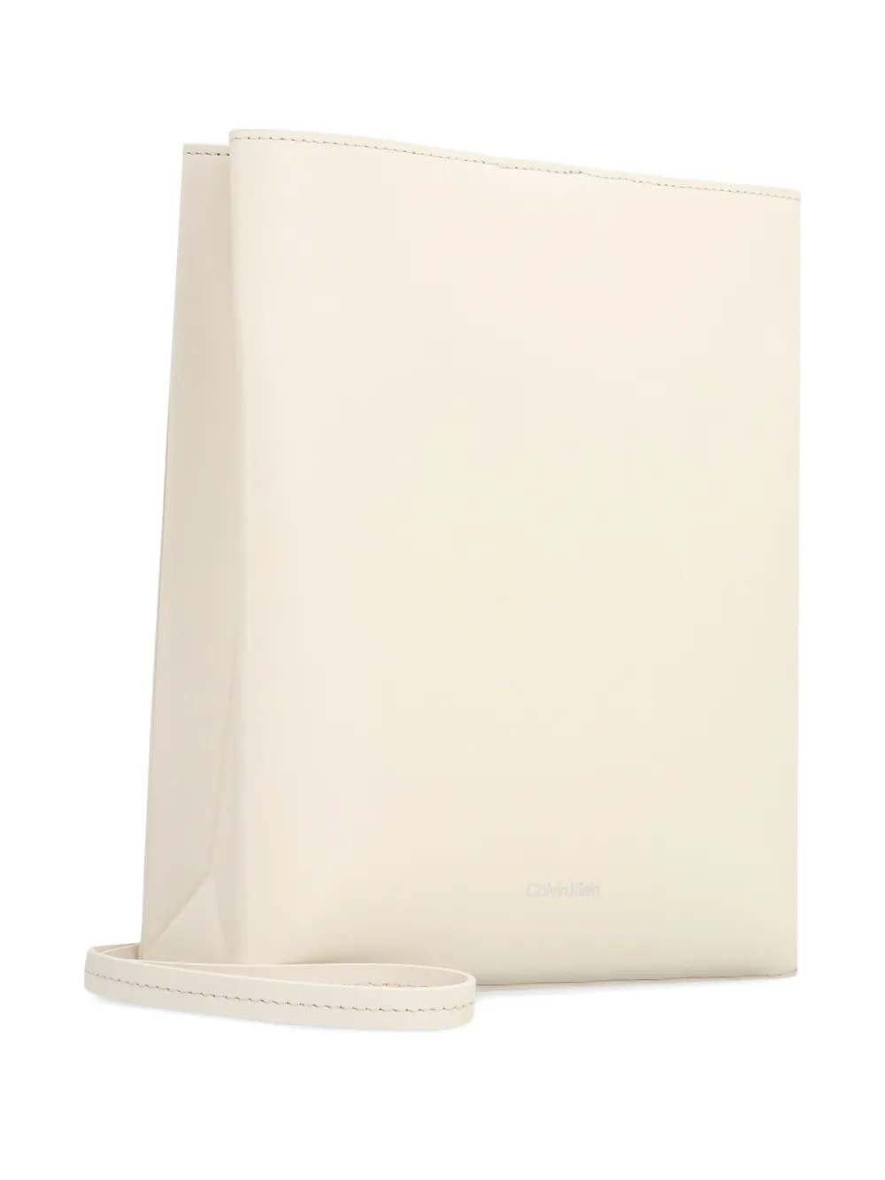 Calvin Klein Leren crossbodytas Beige