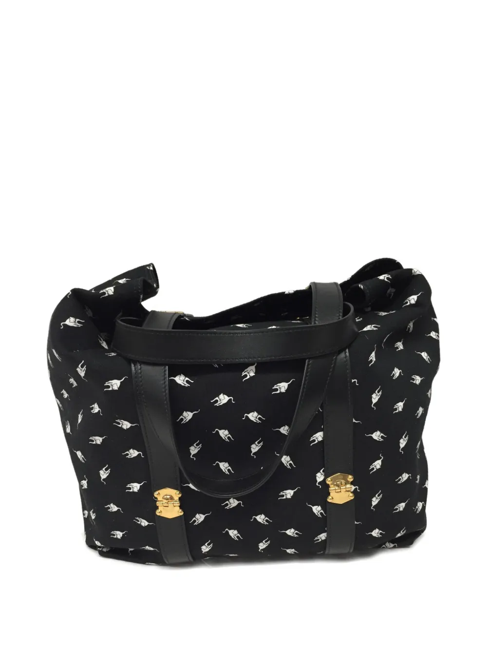 Miu Miu printed tote bag - Zwart