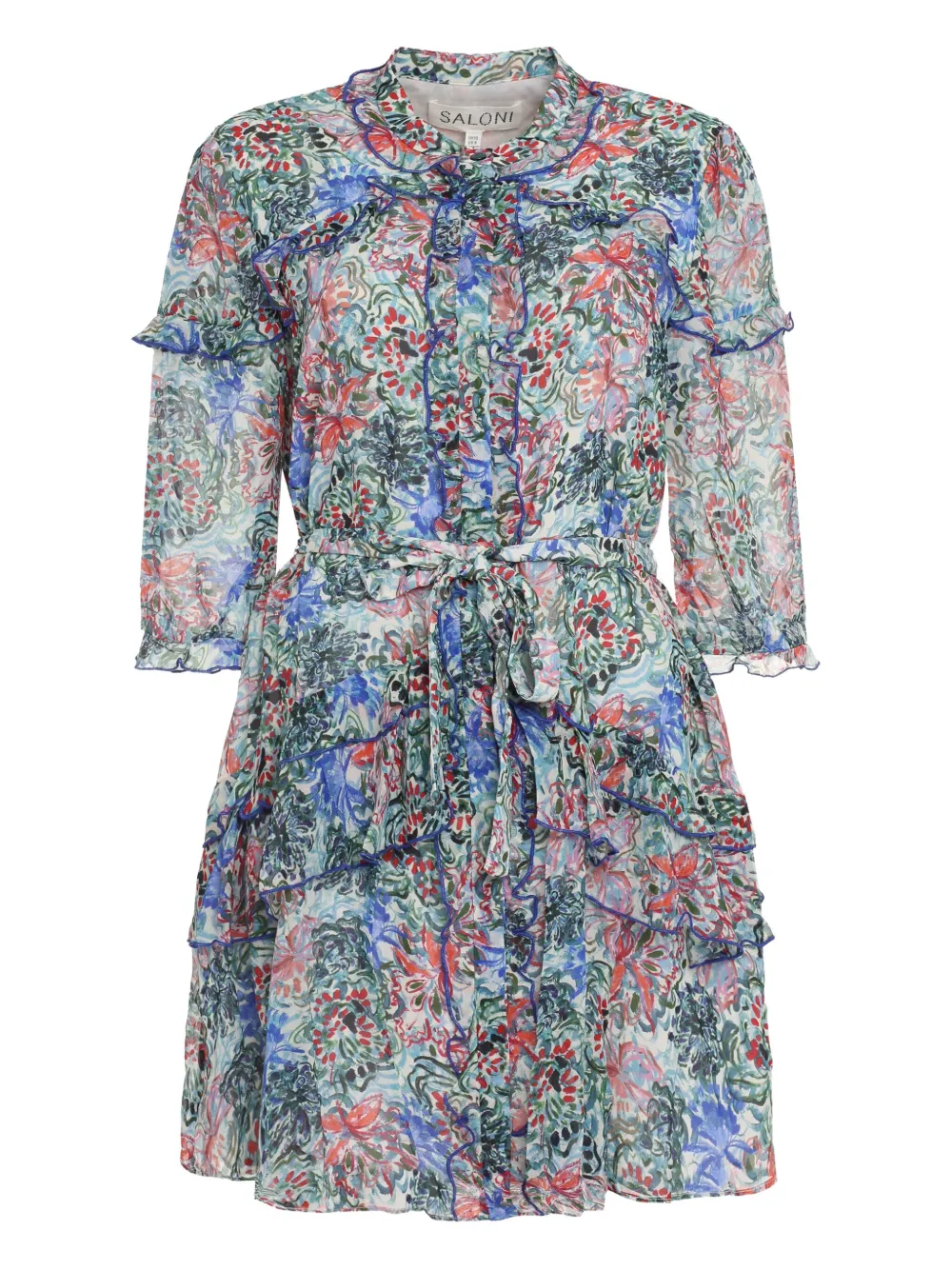 Saloni Floral Ruffled Dress