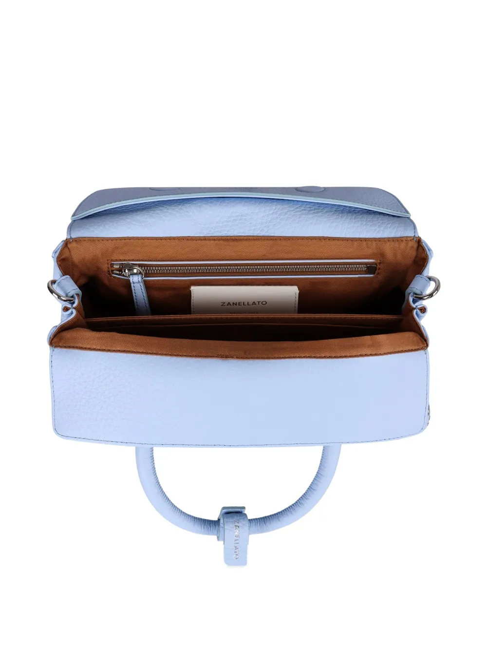 Zanellato Kleine Dotta handtas met structuur Blauw