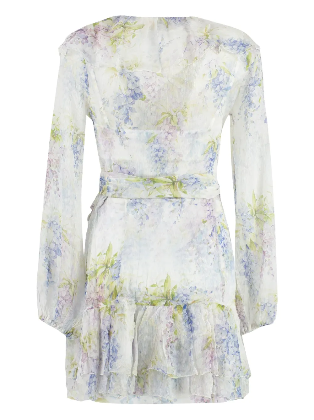 ZAMATTIO floral-print wrap dress - Wit