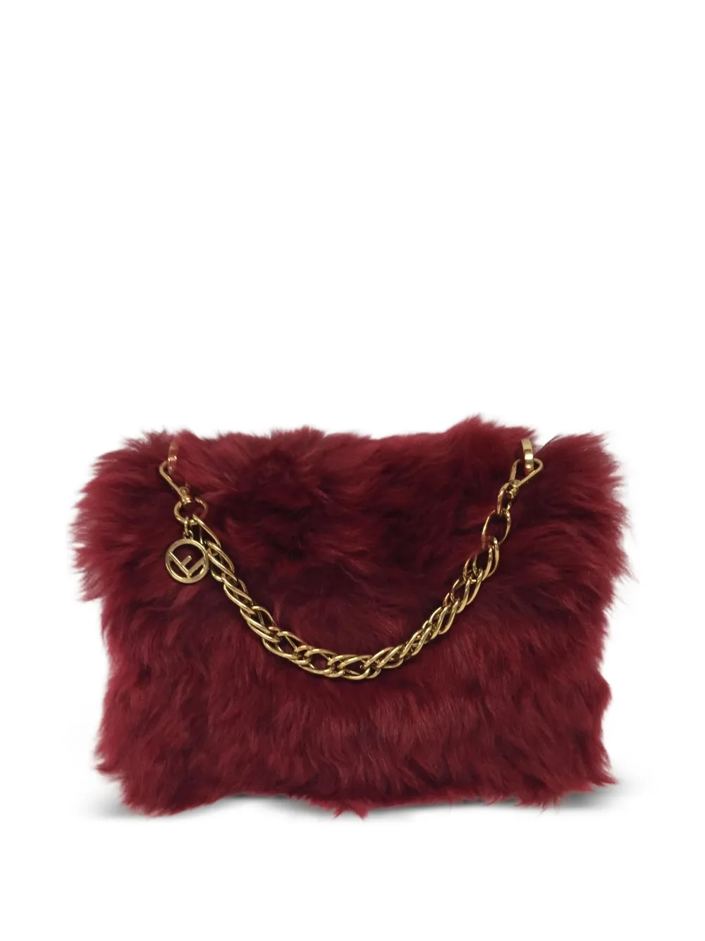 FENDI faux-fur tote bag - Rood