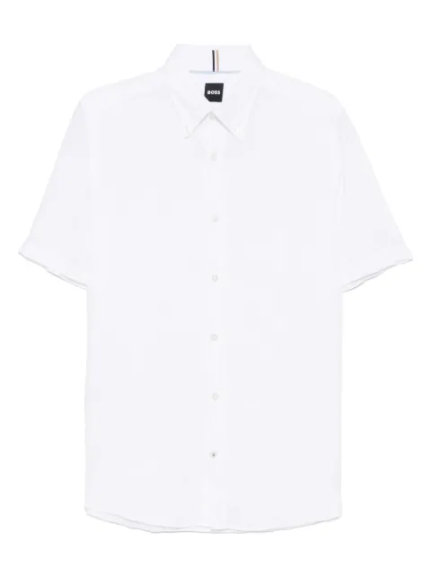 BOSS logo-embroidered shirt