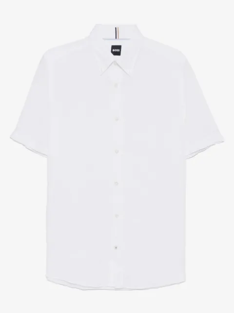 BOSS logo-embroidered shirt
