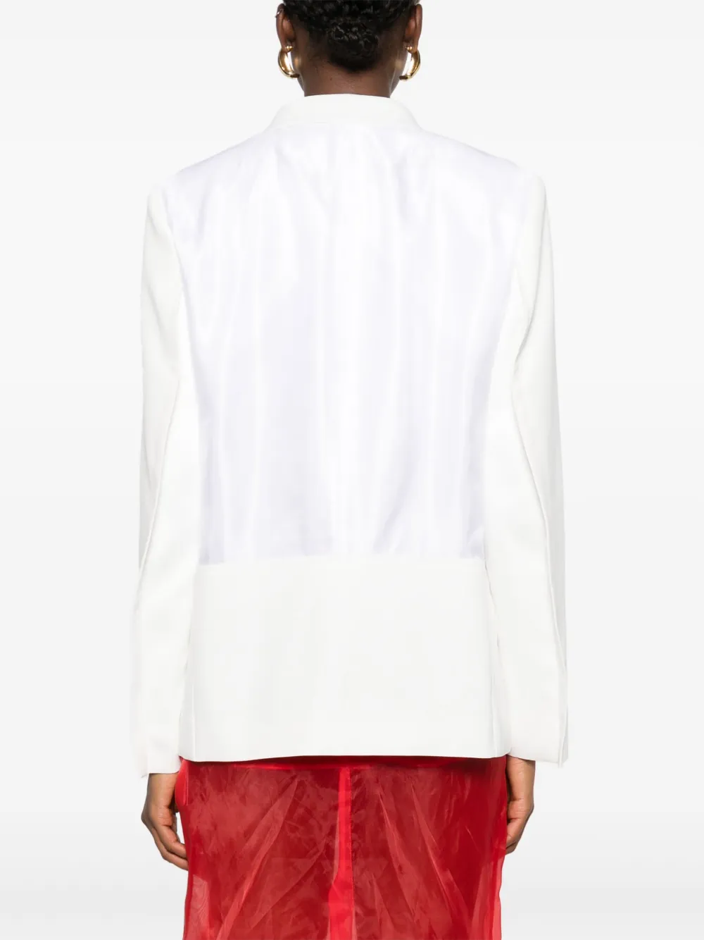 Victoria Beckham Blazer met logopatch Wit
