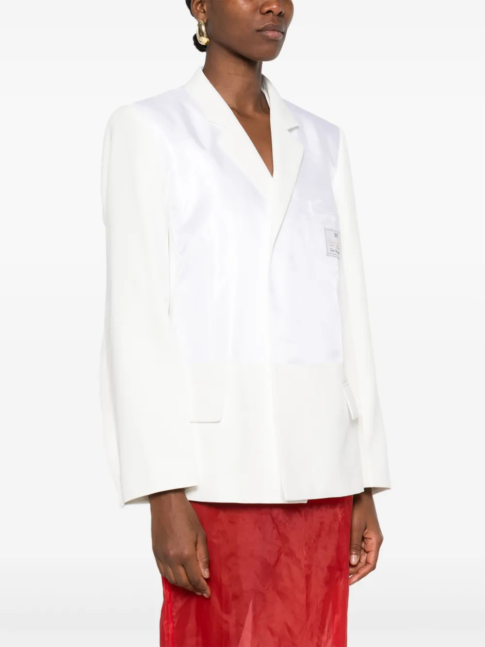 Victoria Beckham Blazer met logopatch Wit