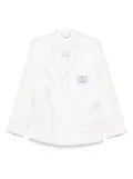 Victoria Beckham logo-patch blazer - White