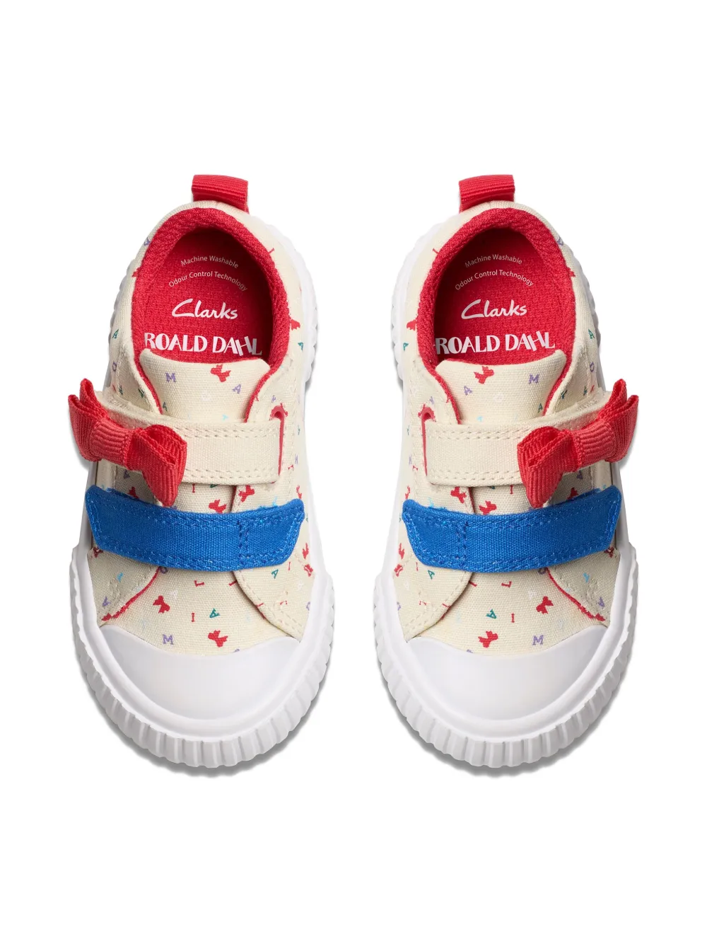 Clarks Kids Roald Dahl Matilda Foxing Bow sneakers White