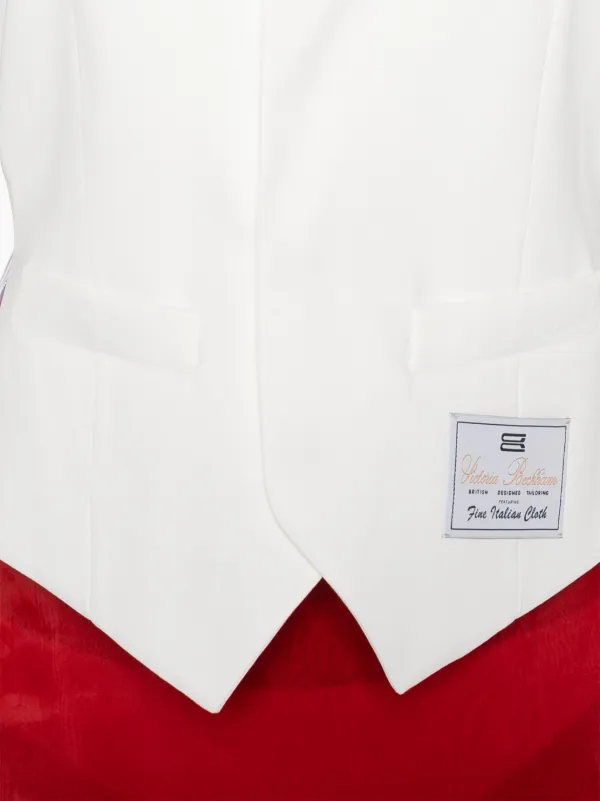 Victoria Beckham ロゴパッチ ベスト | ホワイト | FARFETCH JP