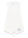 Victoria Beckham logo-patch waistcoat - White