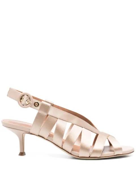 Lella Baldi sandalias satinadas con tacón de 60mm