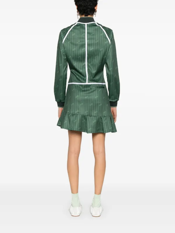 GCDS Pinstriped zip-up Mini Dress | Green | FARFETCH GCDS Pinstriped zip-up Mini Dress | Green | FARFETCH