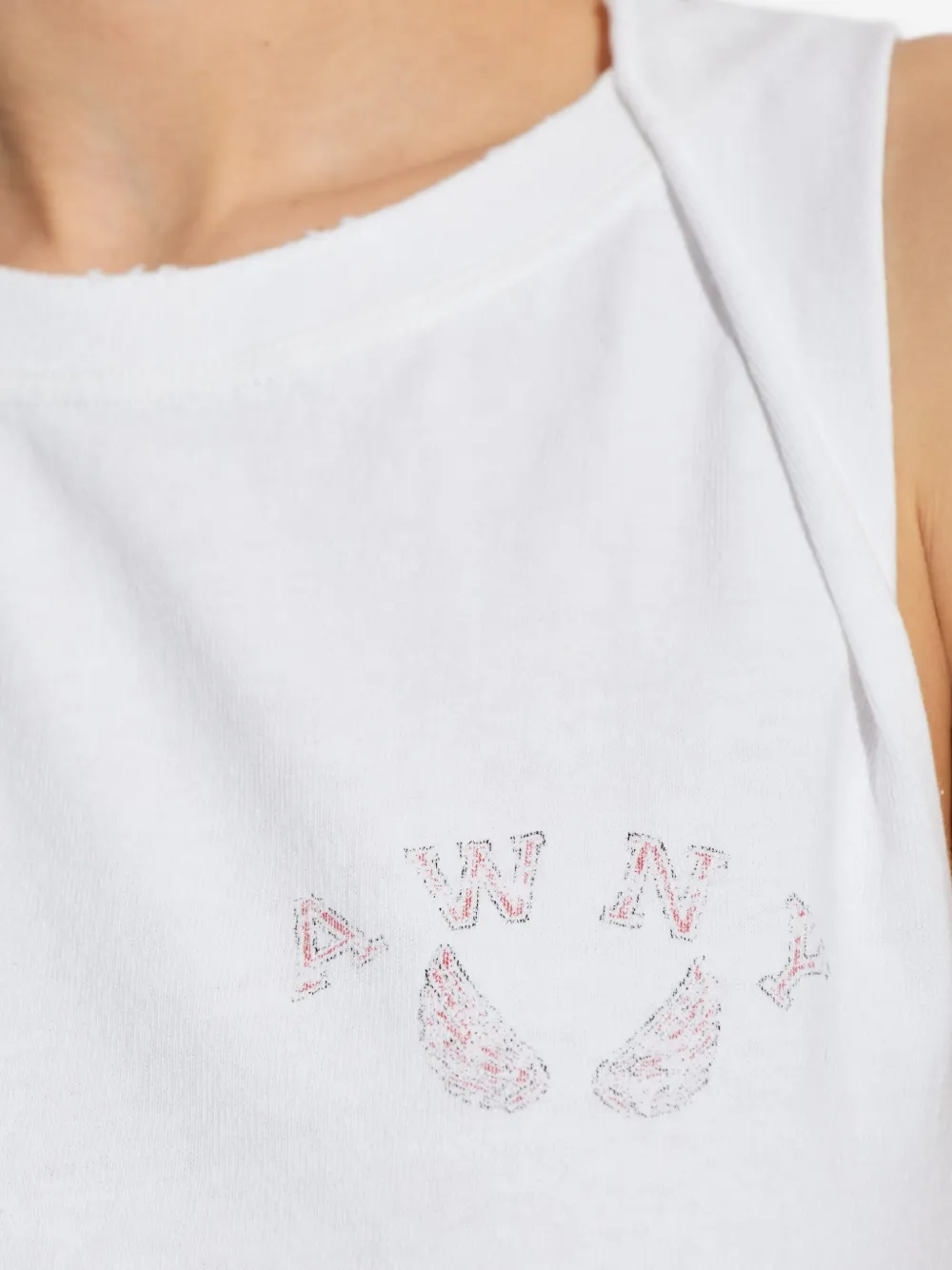 logo-print tank top