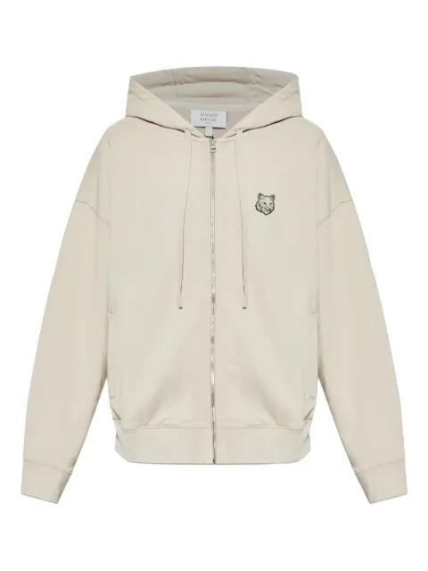 Maison Kitsuné logo zip-up hoodie