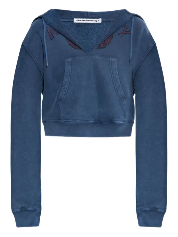 Alexander Wang ダメージ パーカー Alexander Wang ダメージ パーカー | ブルー | FARFETCH JP