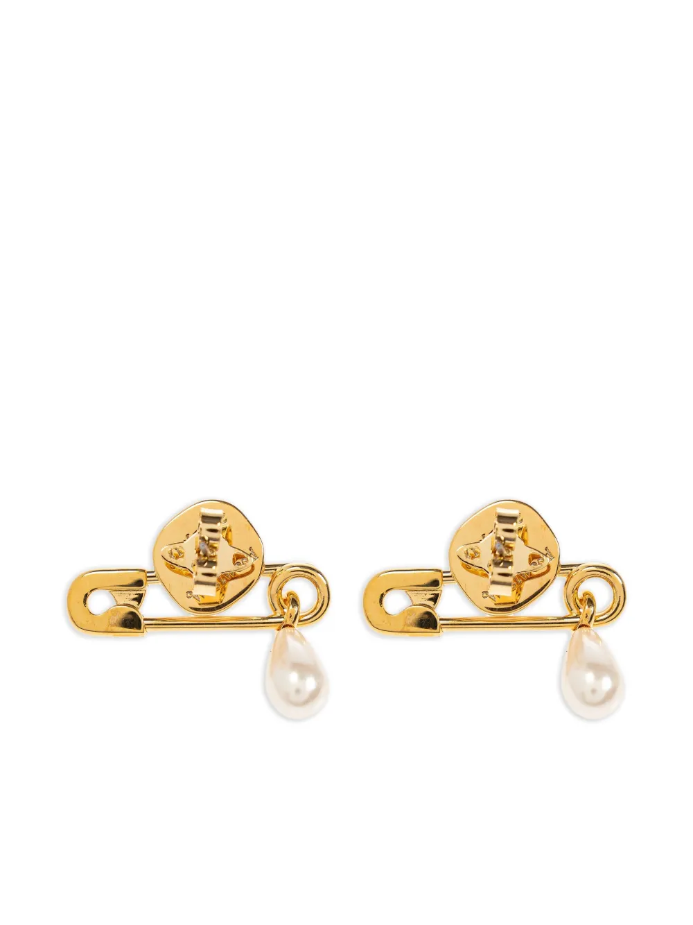 Vivienne Westwood Claude Small Stud Embellished Earrings In Gold