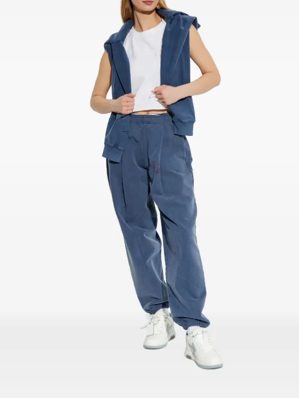 Alexander Wang Cotton Track Pants Blue FARFETCH UZ
