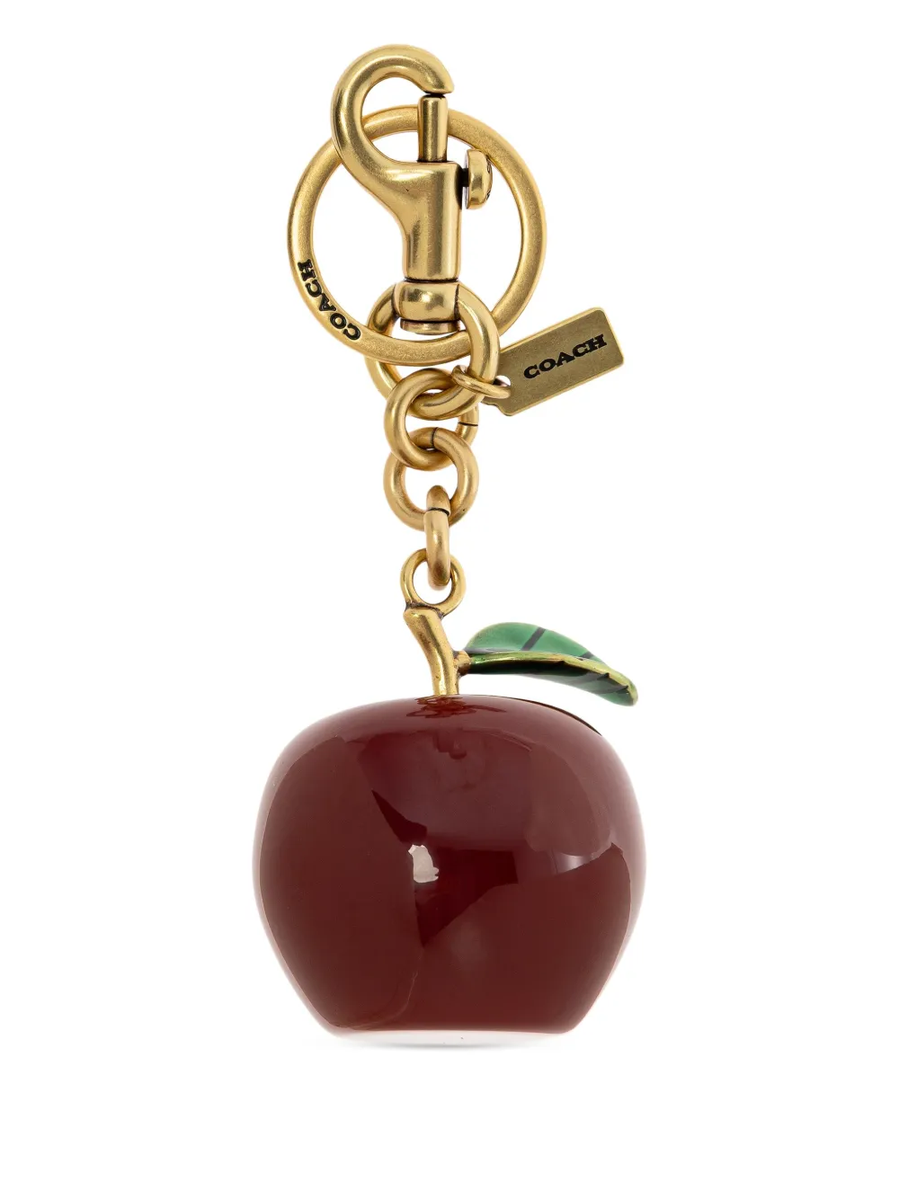 Coach small apple-motif bag charm | Gold | Image 1