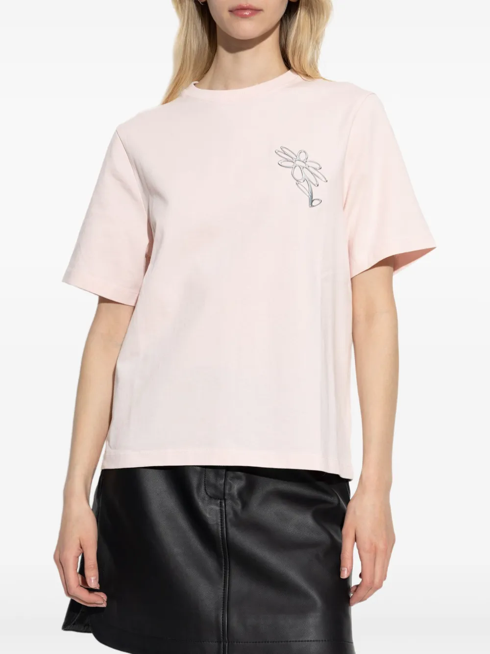 Maison Kitsuné T-shirt met logo Roze