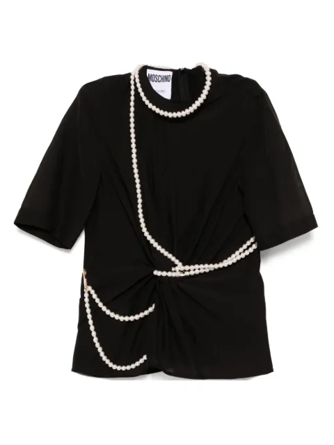 Moschino pearl-embellished T-shirt