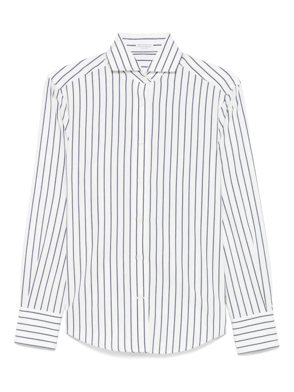 Brunello Cucinelli camisa con rayas estampadas | blanco | Image 1