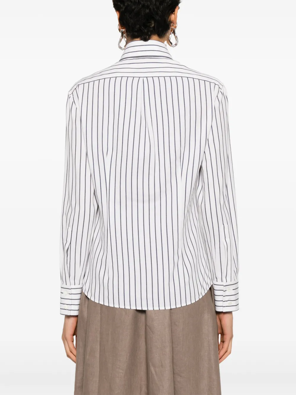 Brunello Cucinelli Gestreept blouse Wit