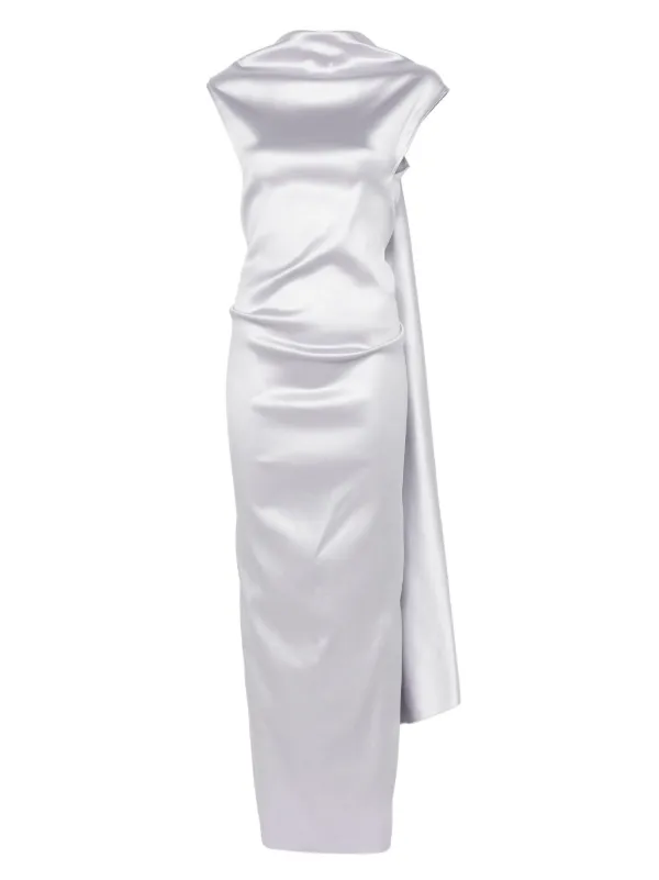 【SPORTMAX】ABADAN1234 ドレープ入り フィット ドレス Sportmax Abadan マキシドレス | グレー | FARFETCH JP