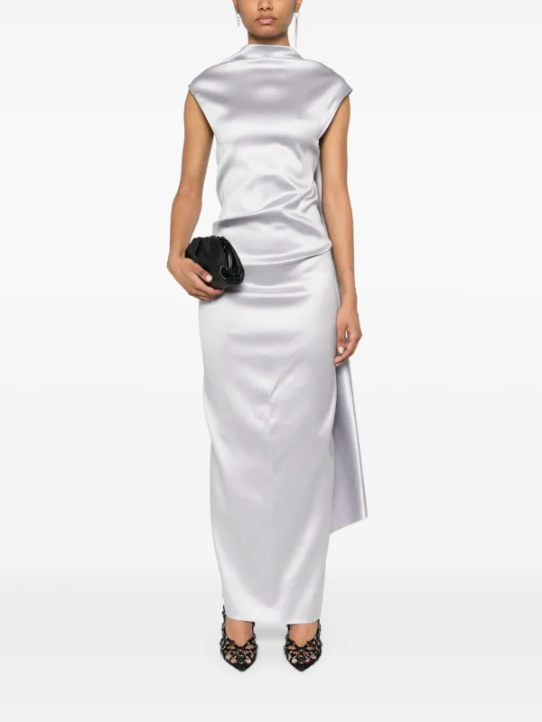 Sportmax Abadan Maxi Dress | Grey | FARFETCH