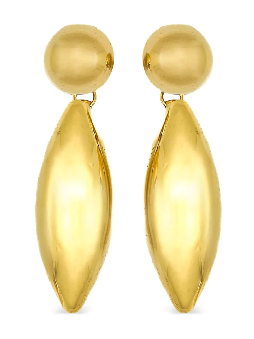 Jennifer Gibson Jewellery 1980s Bomb dangle earrings | Gold | Image 1