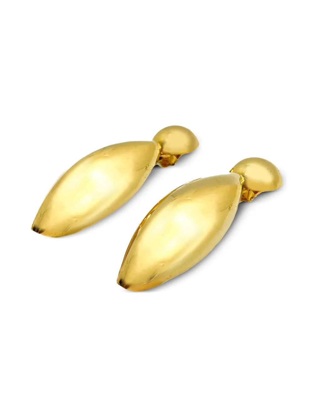Pre-owned Jennifer Gibson Jewellery 1980s Bomb Dangle Earrings In Gold