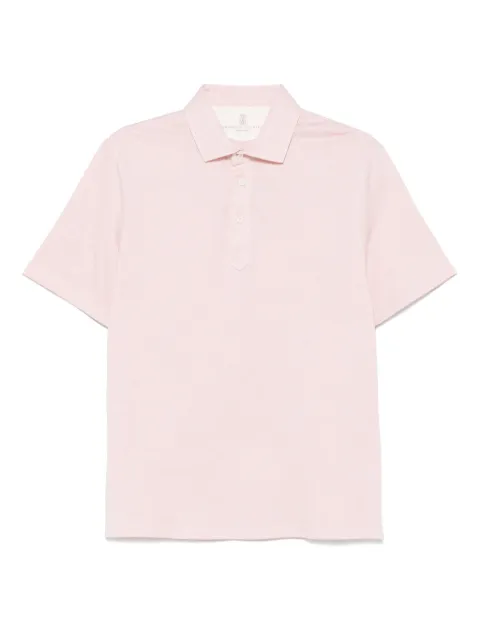 Brunello Cucinelli playera tipo polo con efecto melange