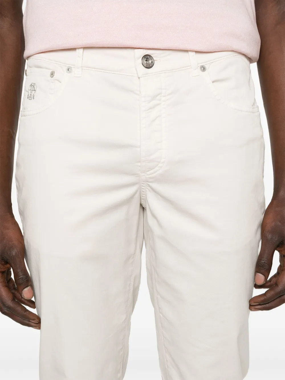 Brunello Cucinelli Broek met toelopende pijpen Beige