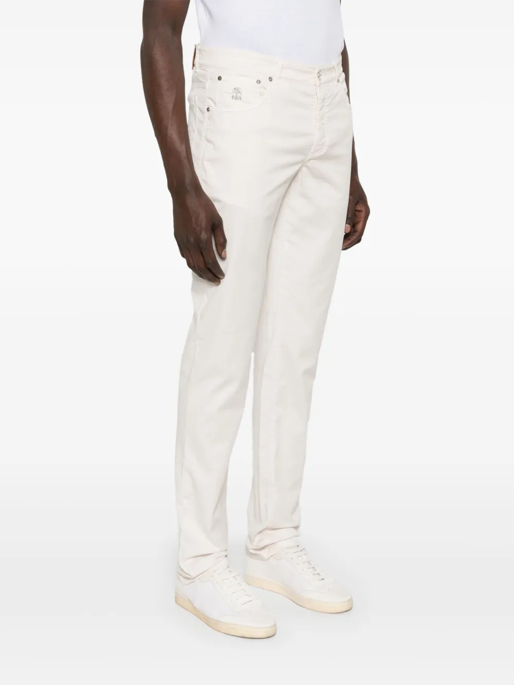 Brunello Cucinelli Broek met toelopende pijpen Beige