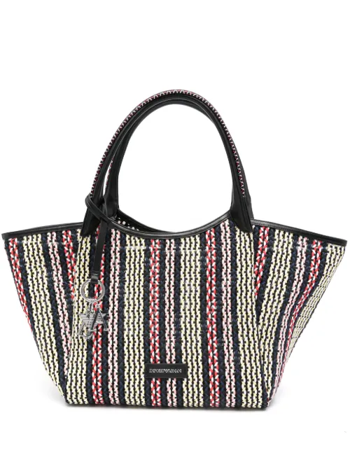 Sac à main à design tressé - Emporio Armani - Modalova
