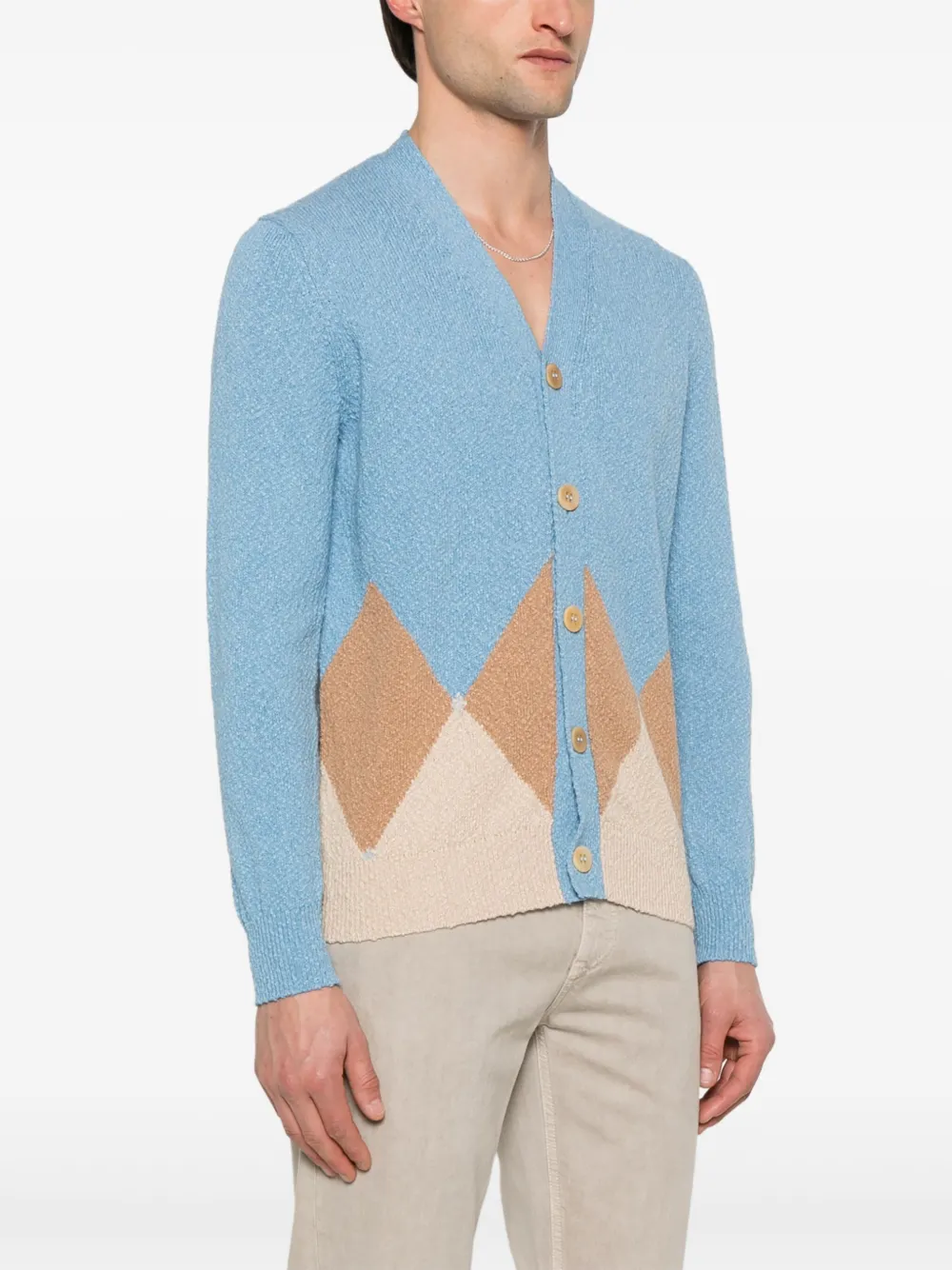 Ballantyne Vest met argyle-patroon Blauw