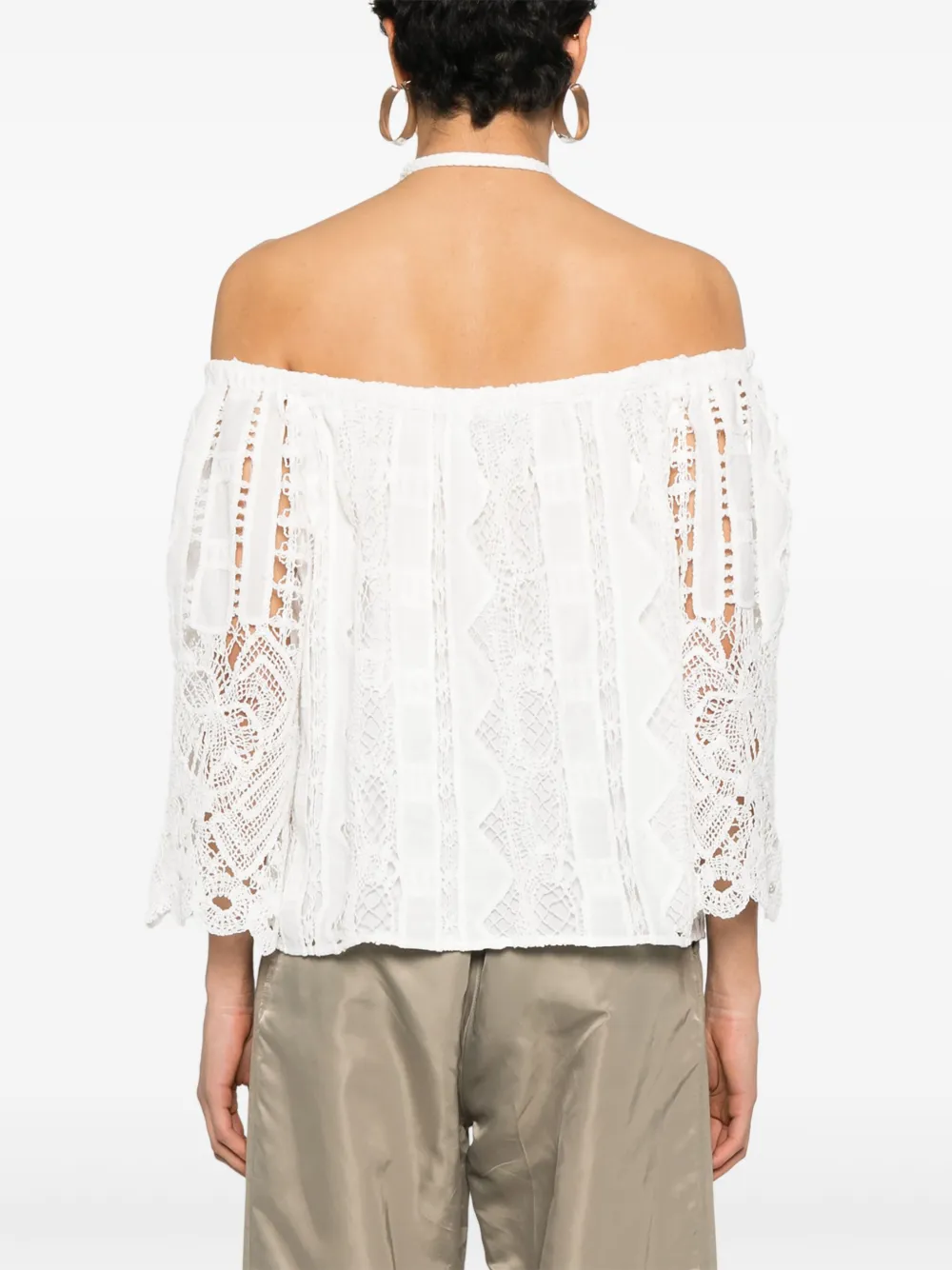 PINKO Off-shoulder blouse Wit